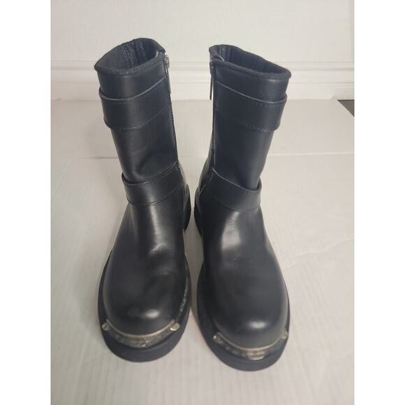 Harley-Davidson Boots Men\'s SZ 8 Zip Buckled Black Motorcycle Grunge 91724 main image 11